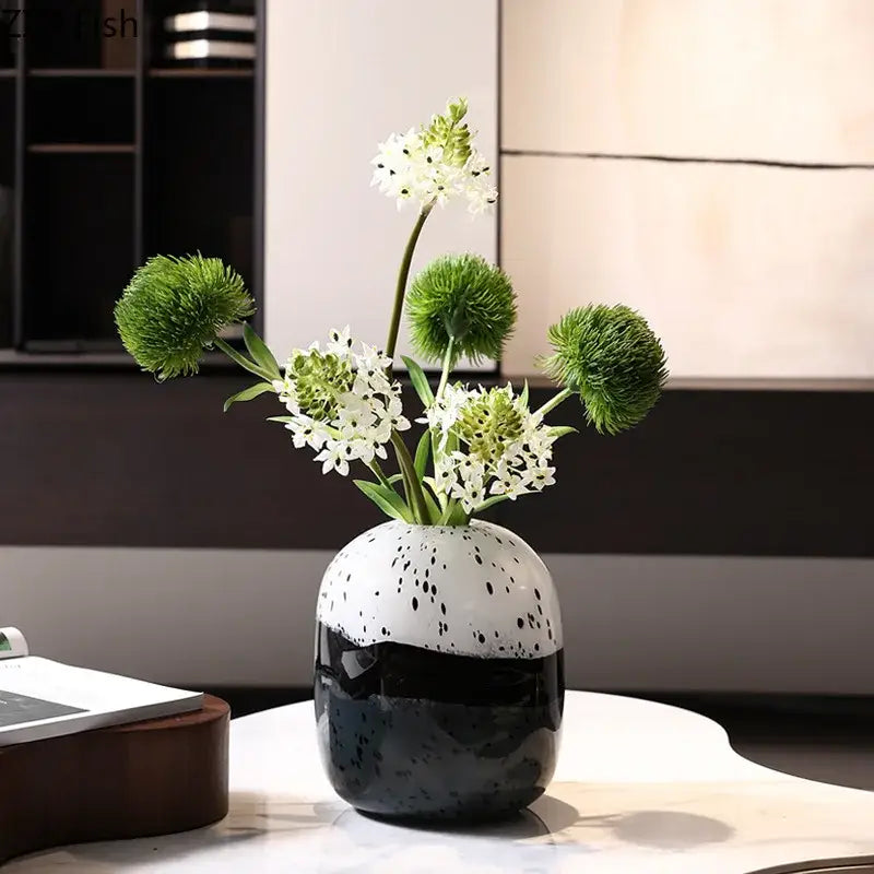Ceramic Speckled Flower Pot