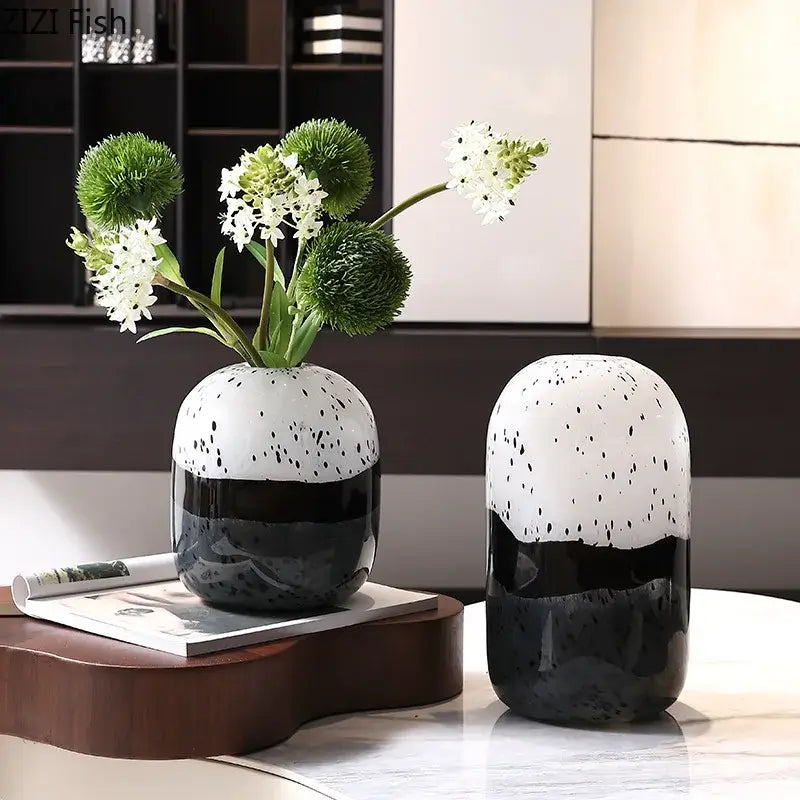 Ceramic Speckled Flower Pot