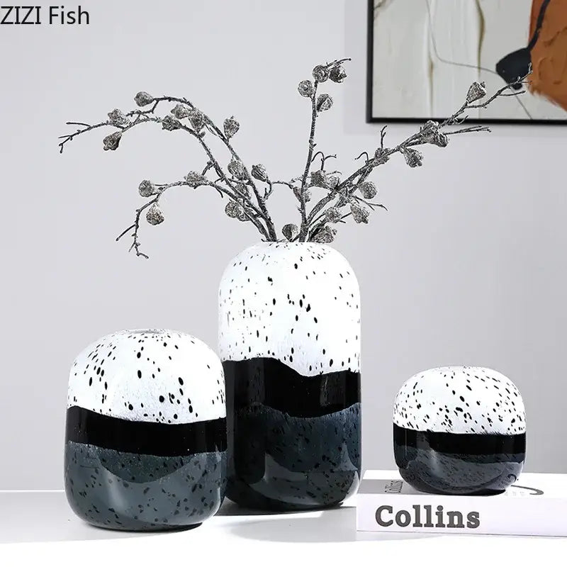 Ceramic Speckled Flower Pot