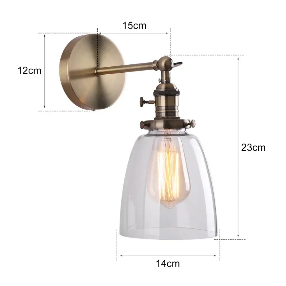 Bronze Glass Wall Lamp