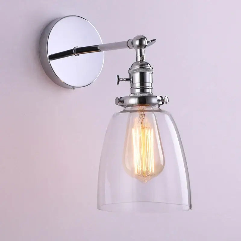 Bronze Glass Wall Lamp