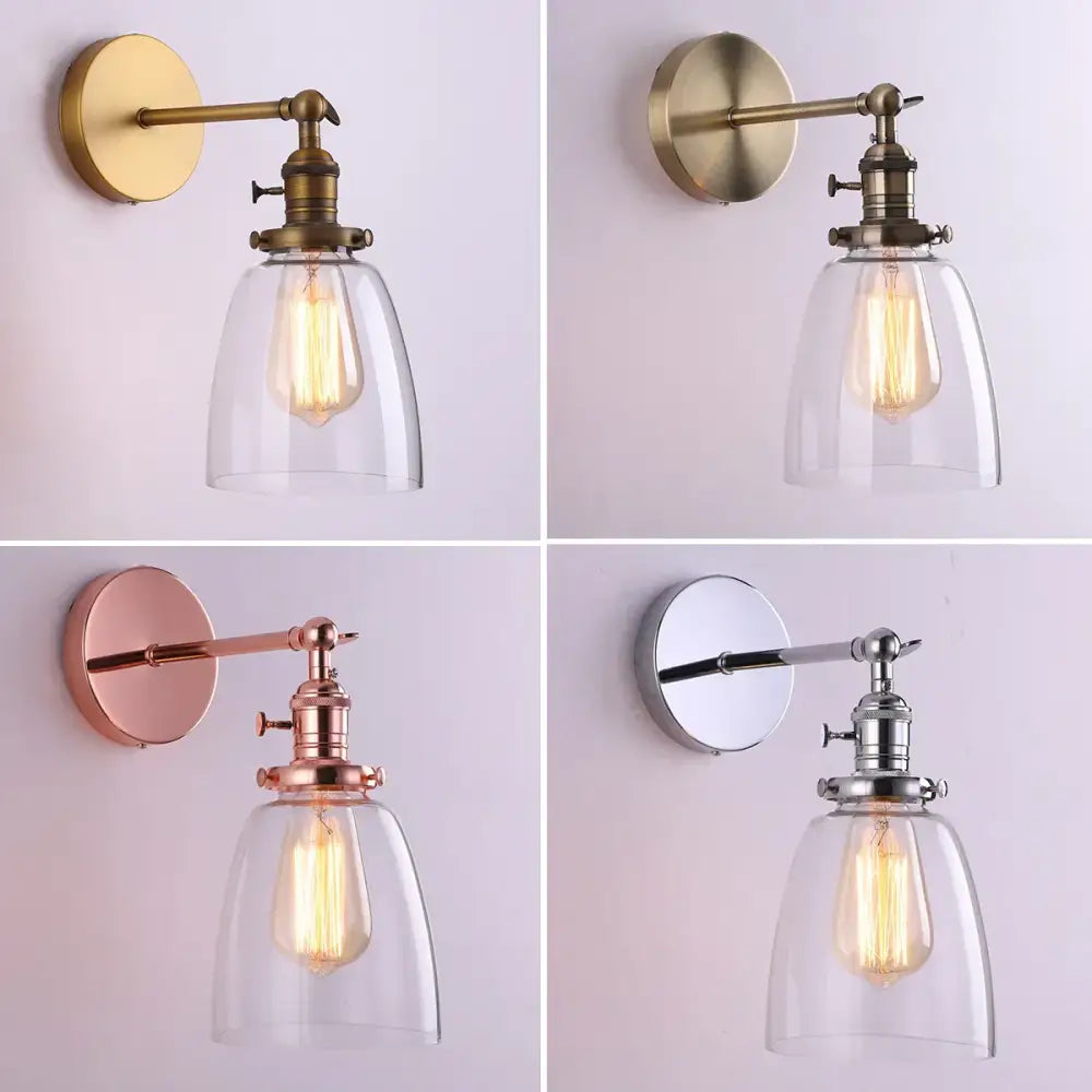 Bronze Glass Wall Lamp