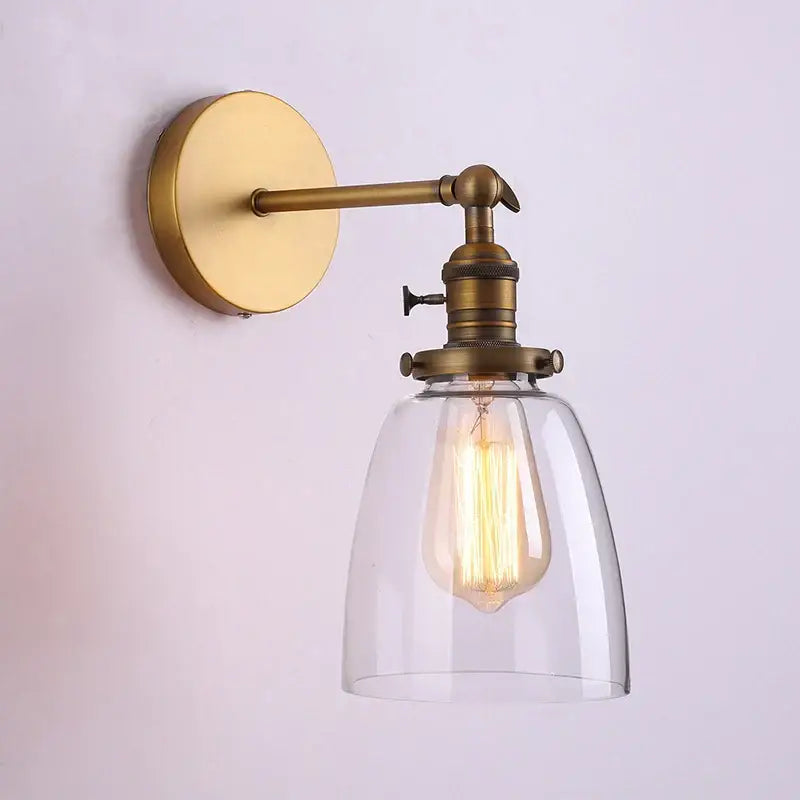 Bronze Glass Wall Lamp