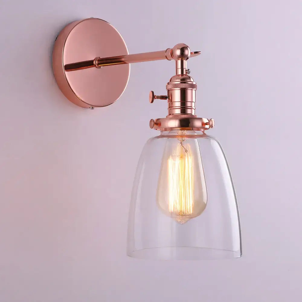 Bronze Glass Wall Lamp