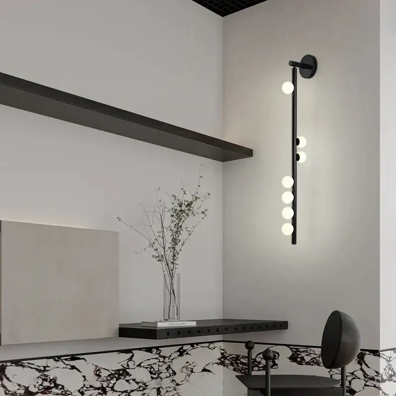 Gold Glass Spherical Sconce