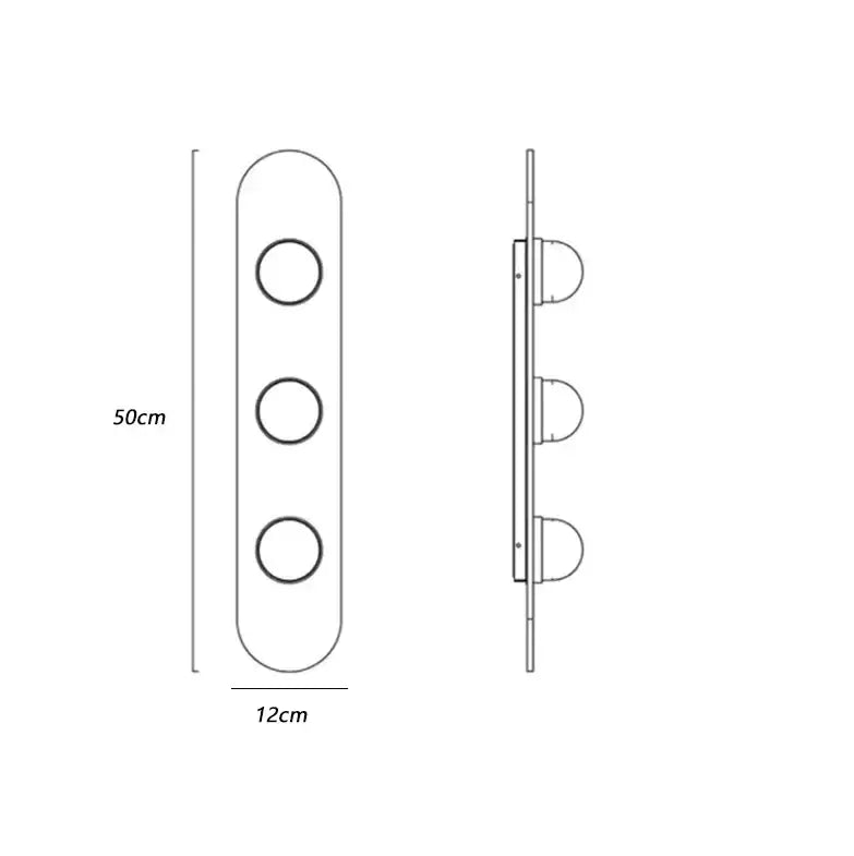 Glass Triple Wall Lamp