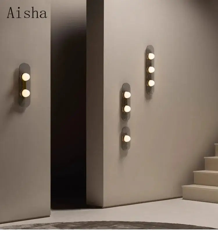 Glass Triple Wall Lamp
