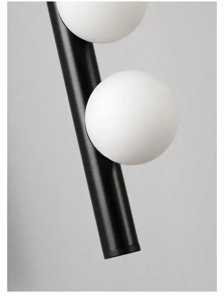 Black Glass Spherical Wall Lamp