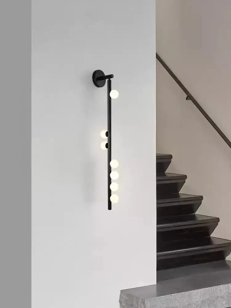 Black Glass Spherical Wall Lamp