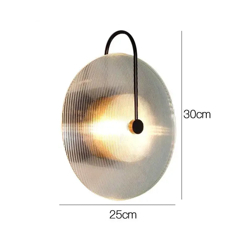 Ribbed Glass Wall Lamp