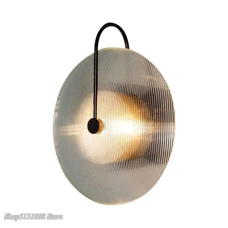 Ribbed Glass Wall Lamp
