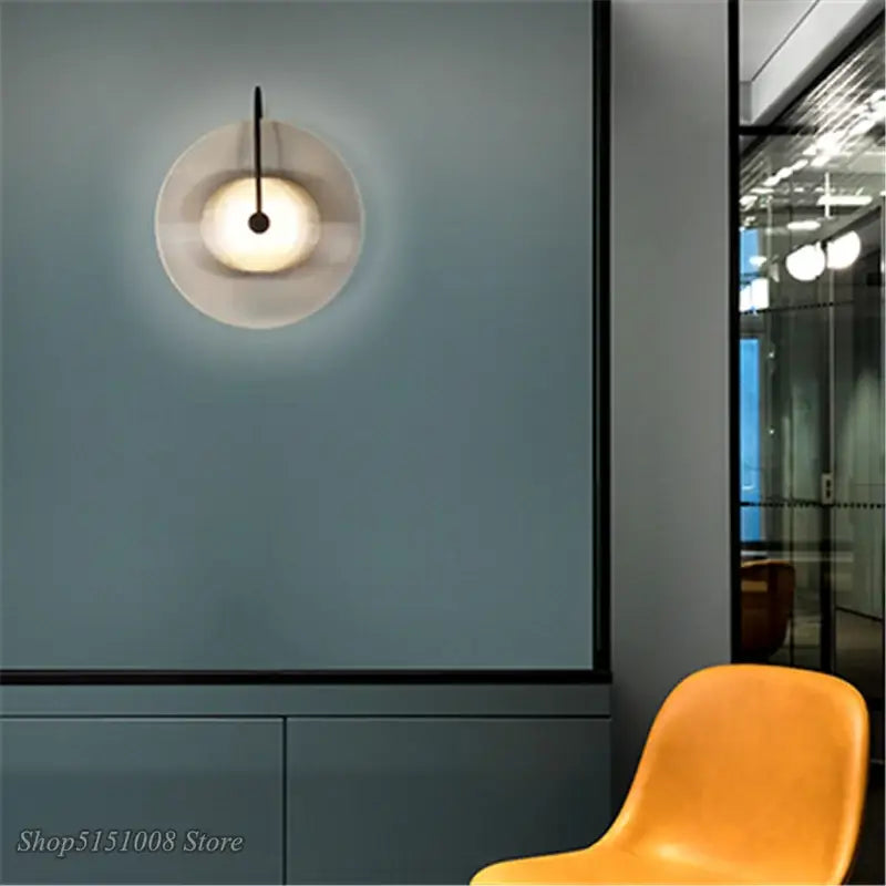 Ribbed Glass Wall Lamp