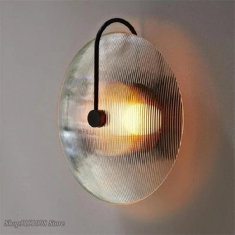 Ribbed Glass Wall Lamp