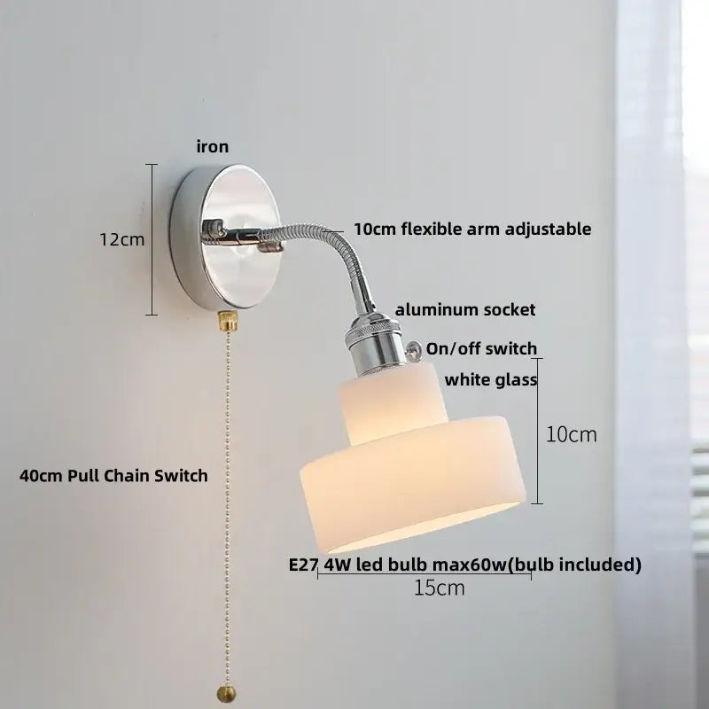 Chrome Glass Adjustable Sconce