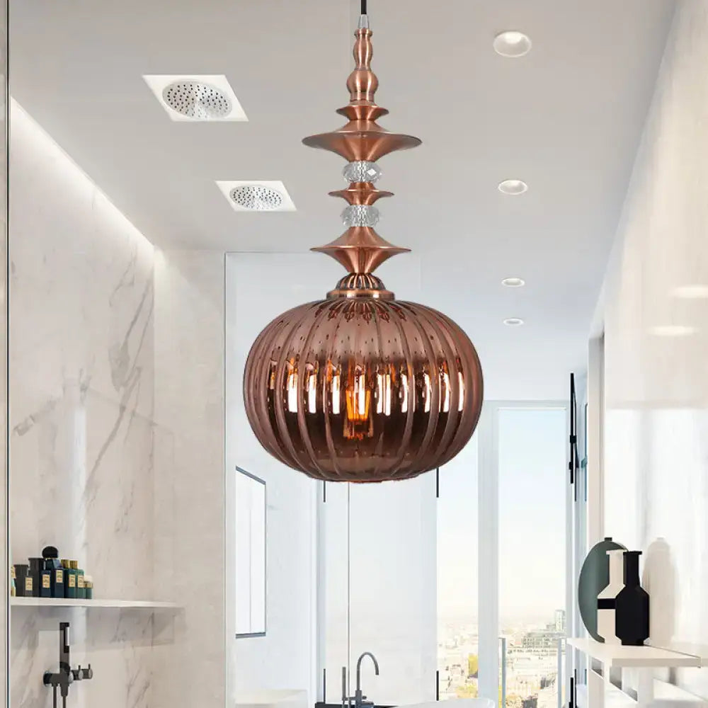 Chrome Copper Pendant Light