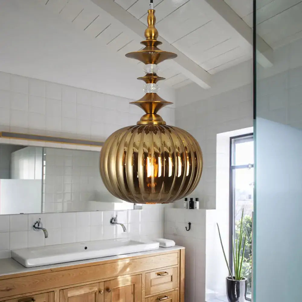 Chrome Copper Pendant Light