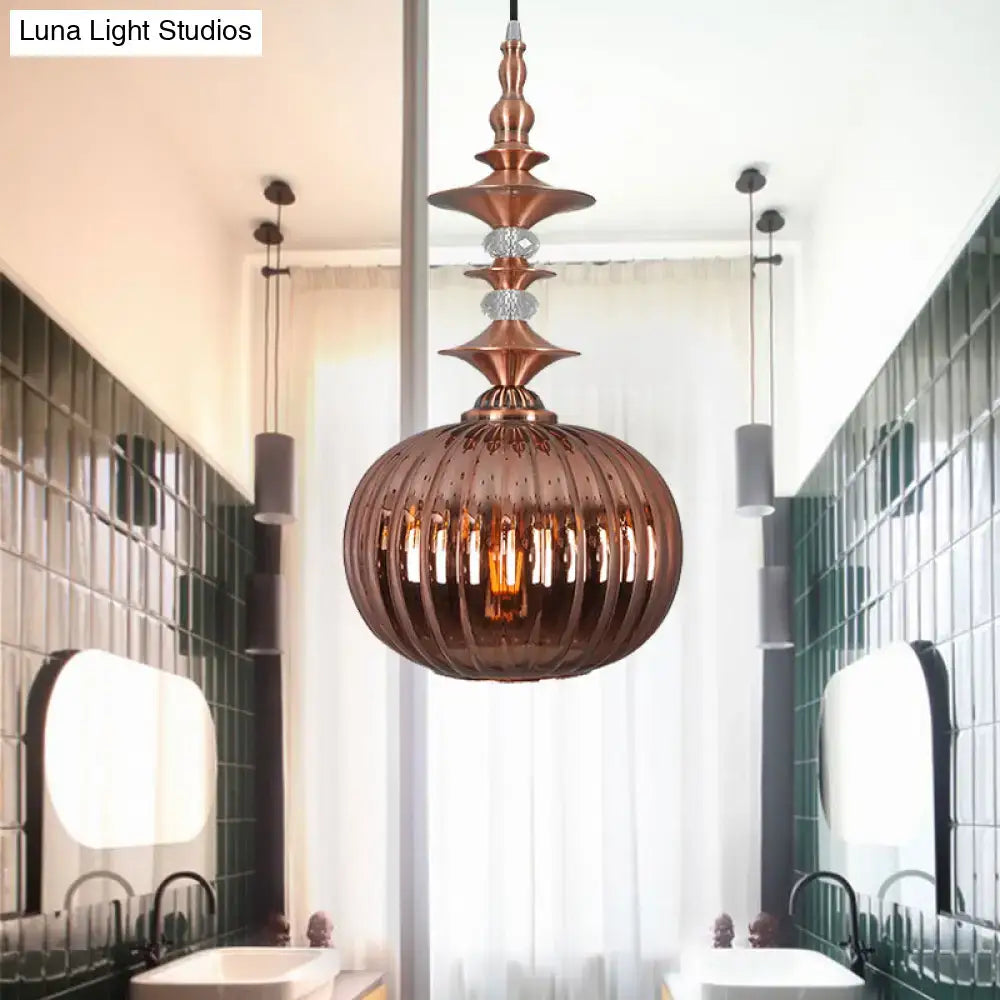 Chrome Copper Pendant Light