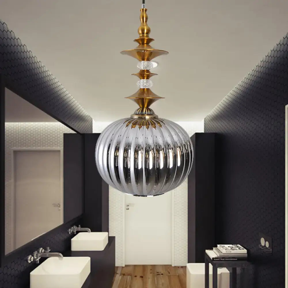 Chrome Copper Pendant Light