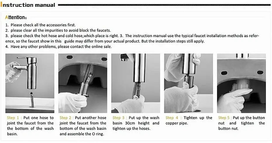 Brushed Gold Basin Faucet