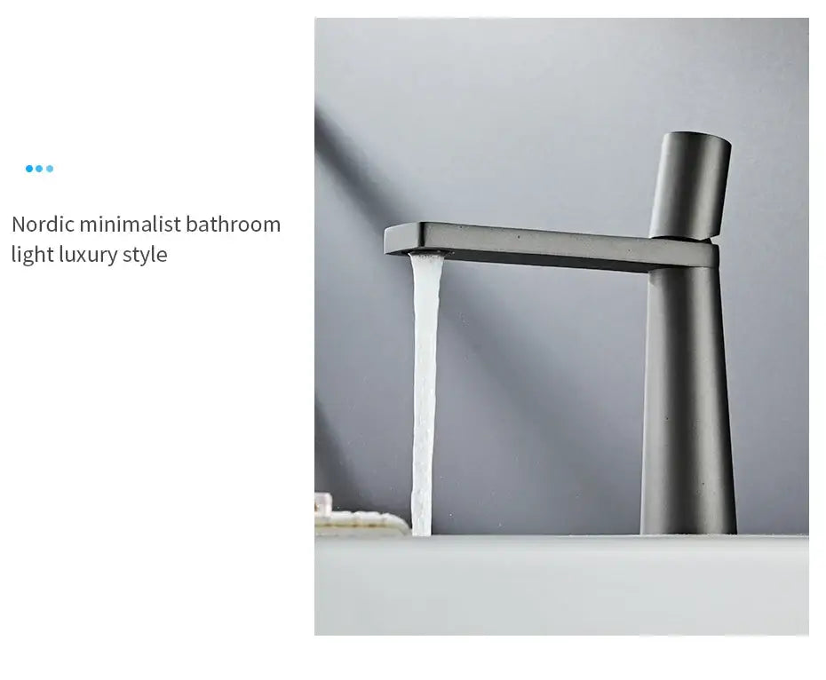 Brushed Gold Basin Faucet