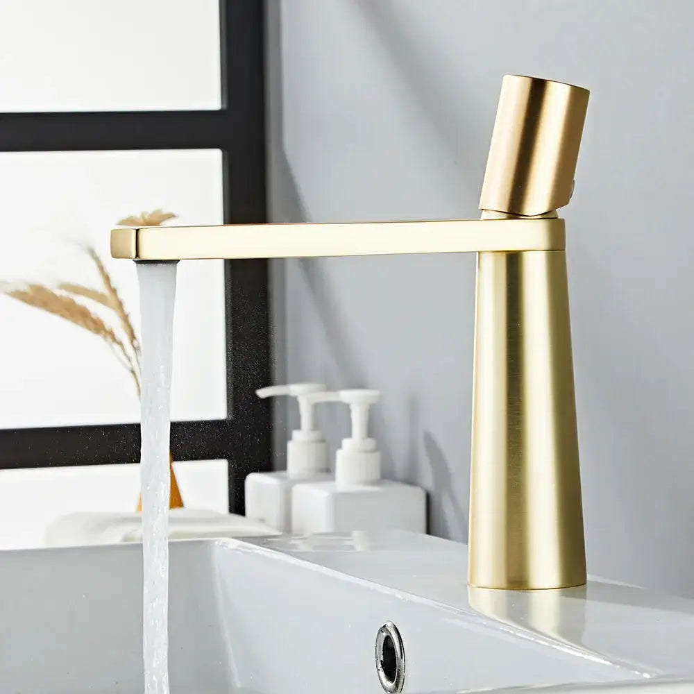 Brushed Gold Basin Faucet