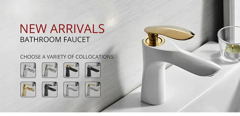 Brushed Gold Basin Faucet