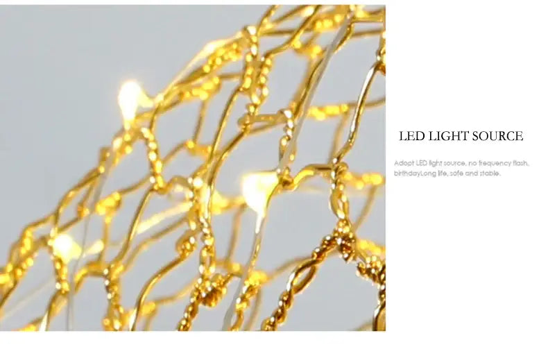 Gold Mesh Cloud Chandelier