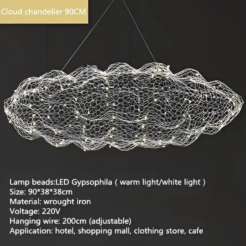Gold Mesh Cloud Chandelier