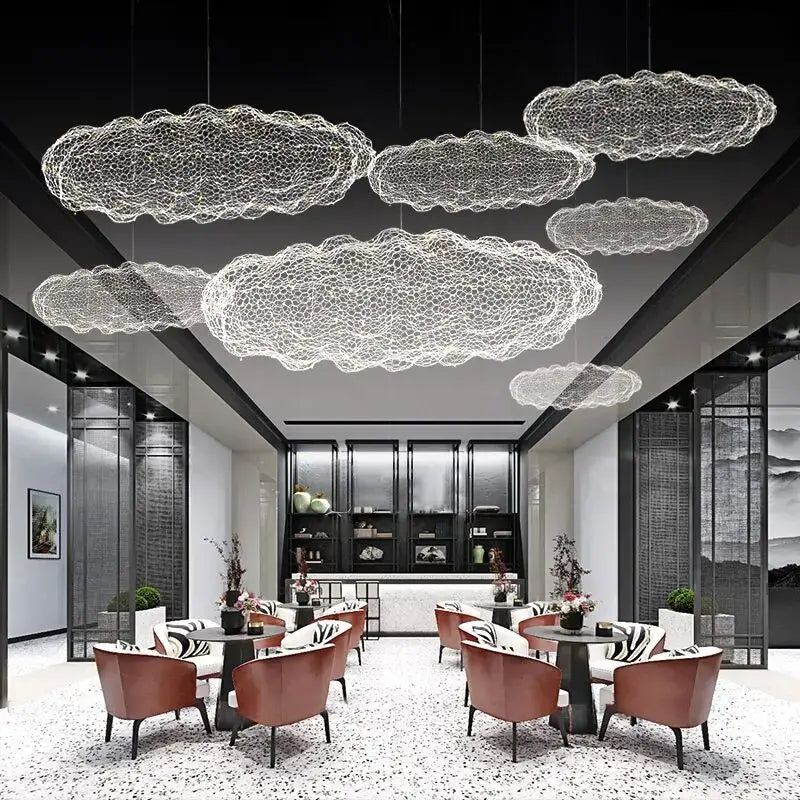 Gold Mesh Cloud Chandelier