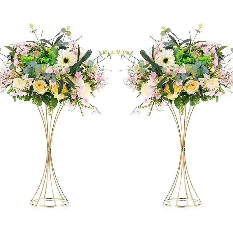 Gold Iron Vase Pedestal