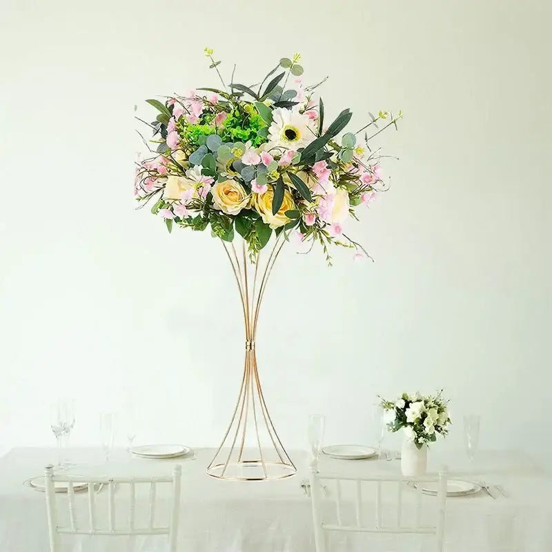 Gold Iron Vase Pedestal
