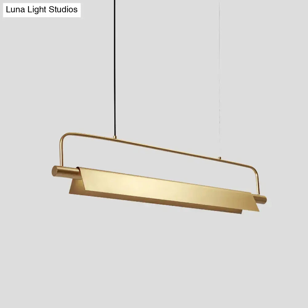 Gold Rectangle Island Light
