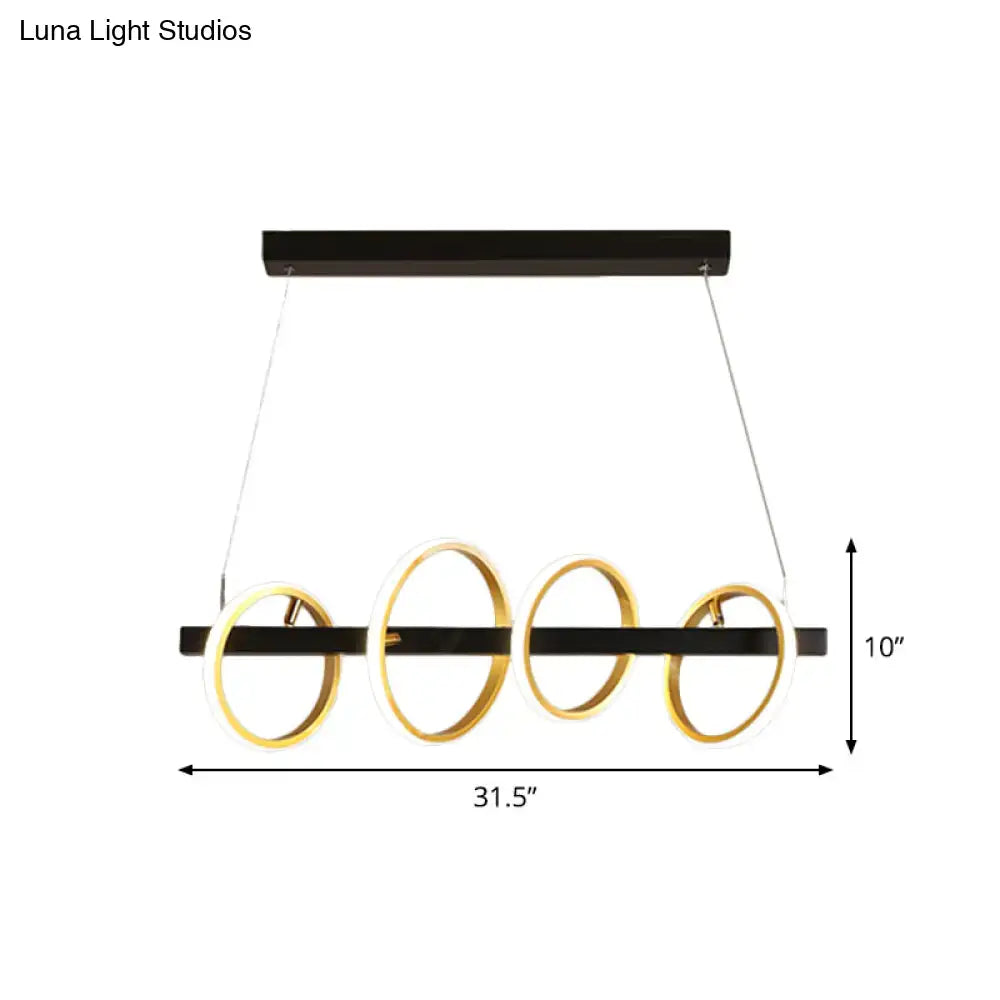 Gold Circle Pendant Light
