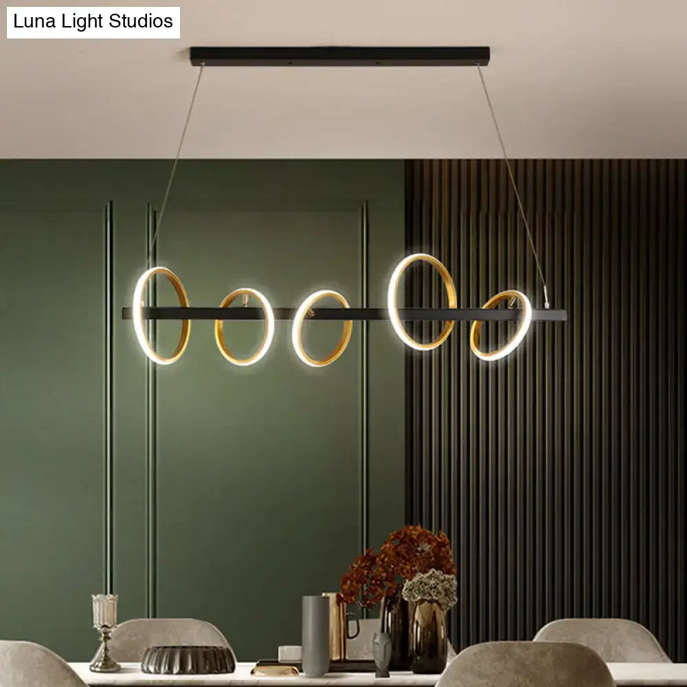 Gold Circle Pendant Light