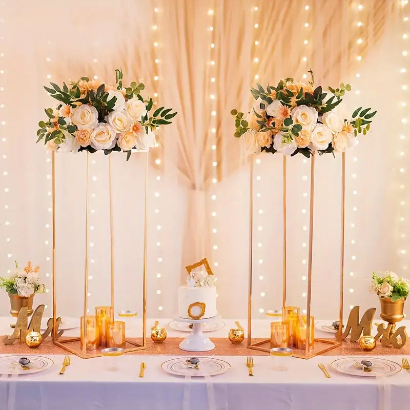 Gold Metal Flower Stand