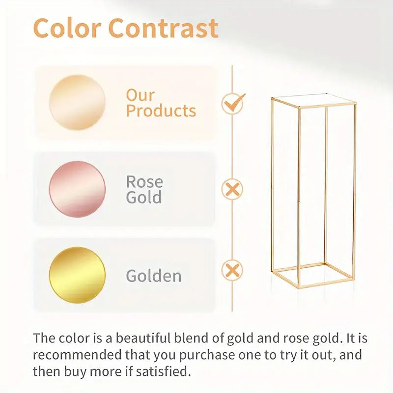 Gold Metal Flower Stand