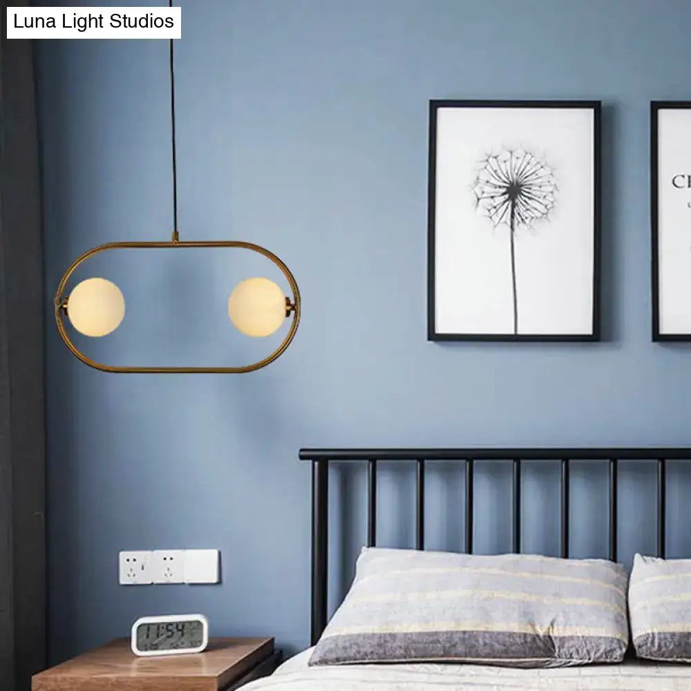 Gold Globe Hanging Chandelier