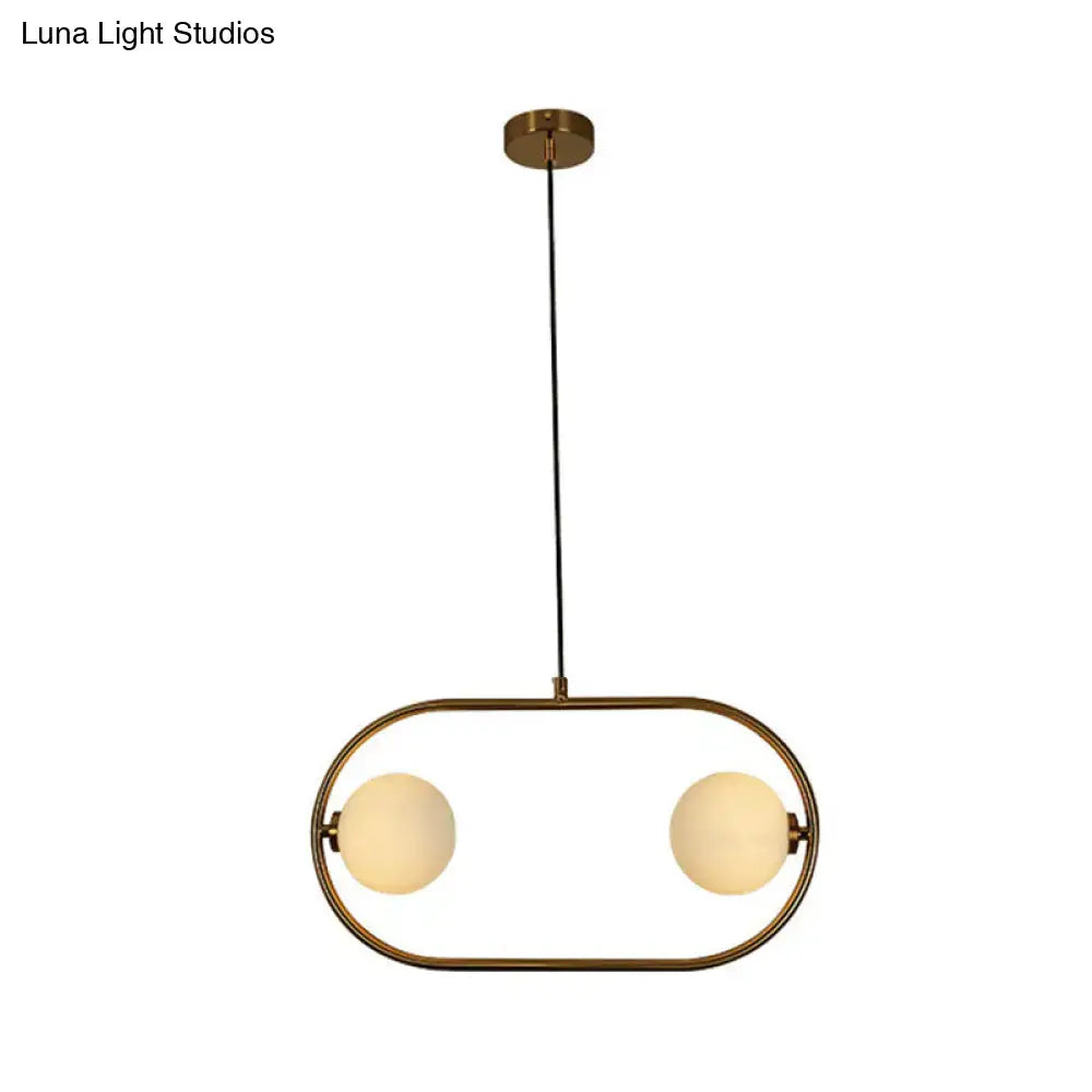 Gold Globe Hanging Chandelier