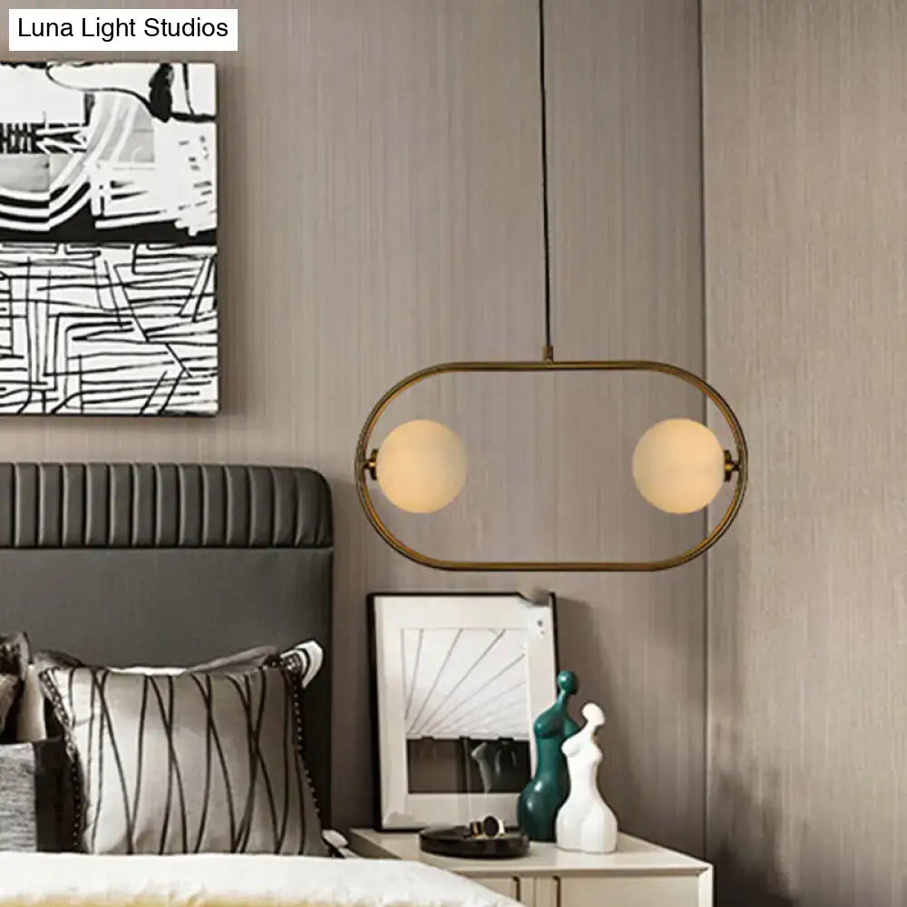 Gold Globe Hanging Chandelier