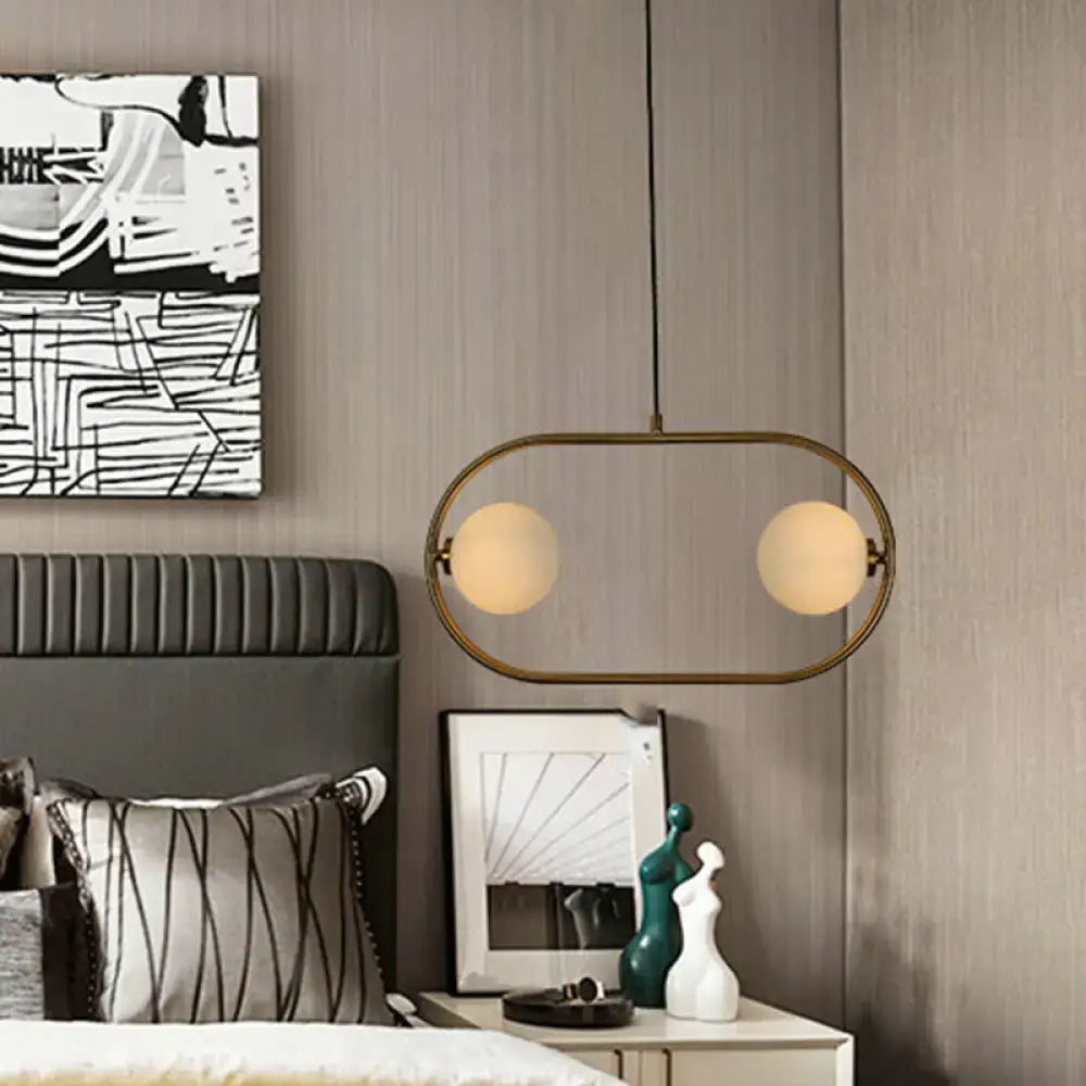 Gold Globe Hanging Chandelier