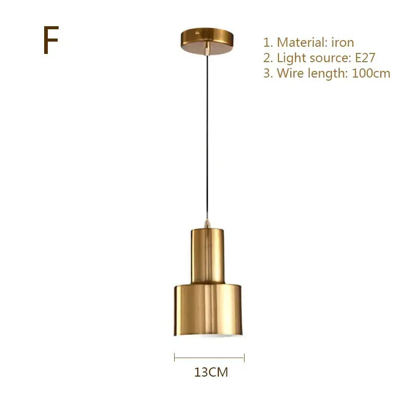 Gold Modern Glass Pendant
