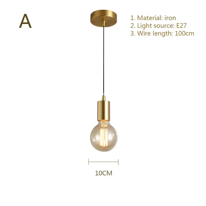 Gold Modern Glass Pendant