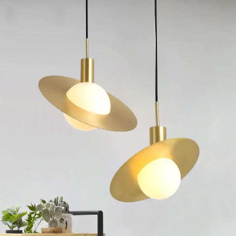 Gold Modern Glass Pendant