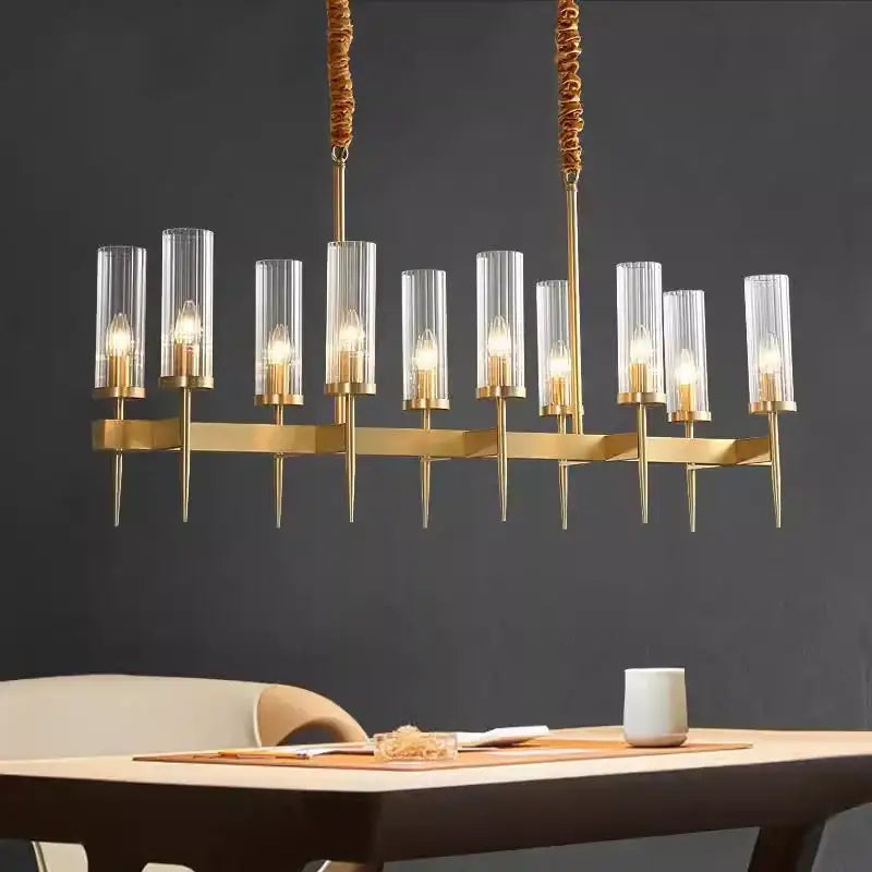 Gold Nordic Glass Chandelier