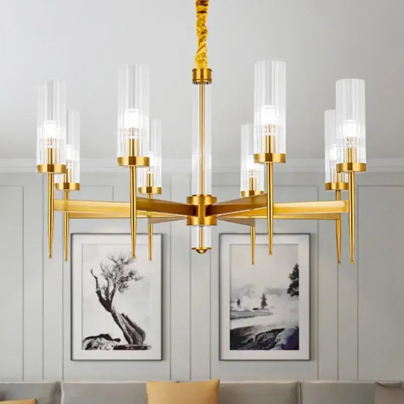 Gold Nordic Glass Chandelier