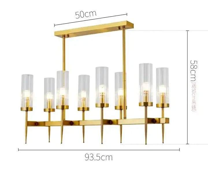 Gold Nordic Glass Chandelier