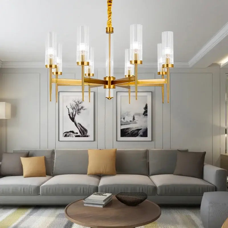 Gold Nordic Glass Chandelier