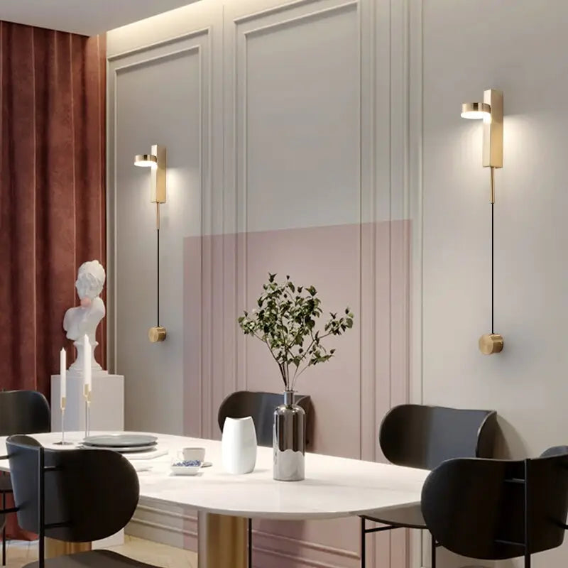Black Brass Dimmer Wall Sconce