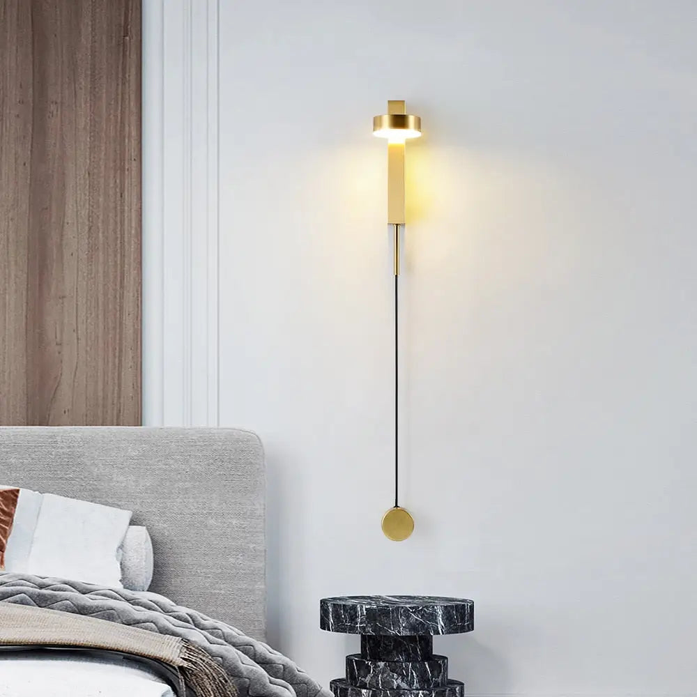 Black Brass Dimmer Wall Sconce