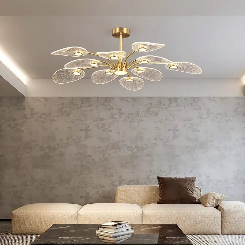 Gold Peacock LED Chandelier
